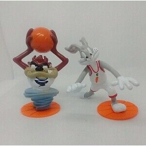 Space Jam Bugs Bunny Taz 1996 Cake Toppers NIP (2) Items VTG
